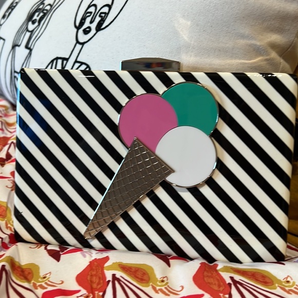 Kate Spade New York Miss Penny’s Ice Cream Emanuelle Box Clutch, NWT